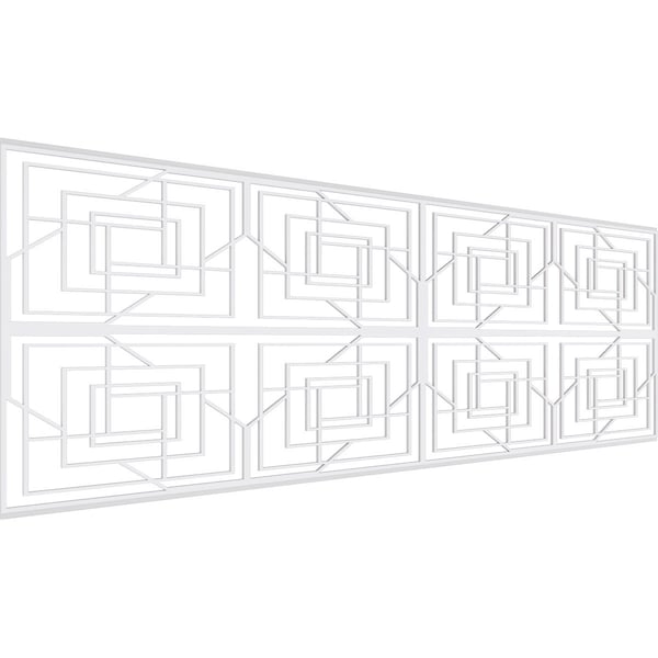 Ekena Millwork Set of Four Panels for 94 1/2"W x 32 1/4"H Norwood Fretwork Wainscot Wall Paneling WPKP16X01X47NWD - main
